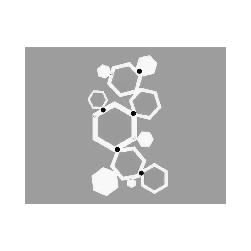 Biały wieszak do przedpokoju heksagon