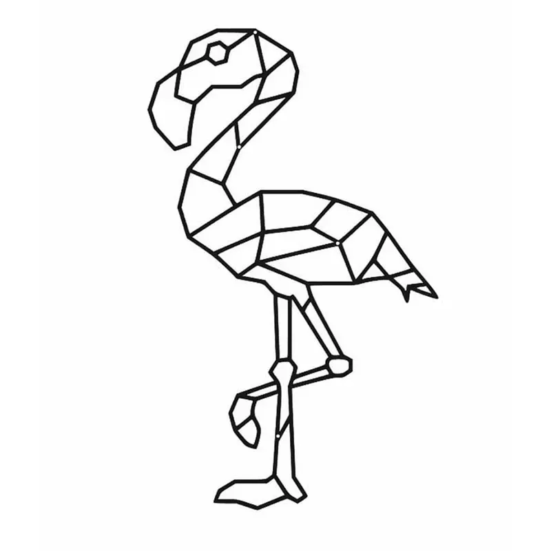 Metalowa geometryczna dekoracja ścienna flaming