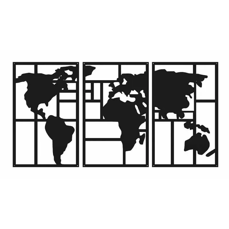 Mapa świata dekor 3D