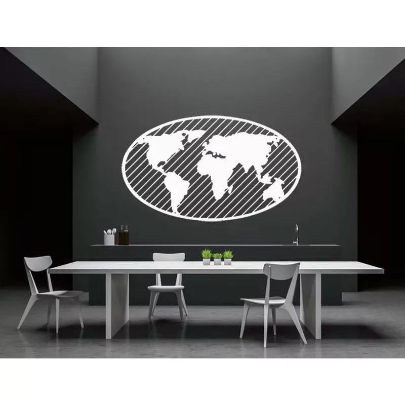 Mapa świata metalowa 3D globus