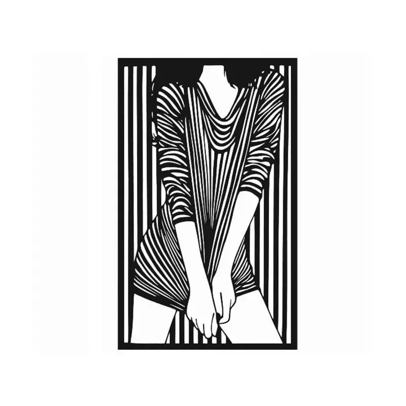 Metalowa dekoracja ścienna obraz kobiety