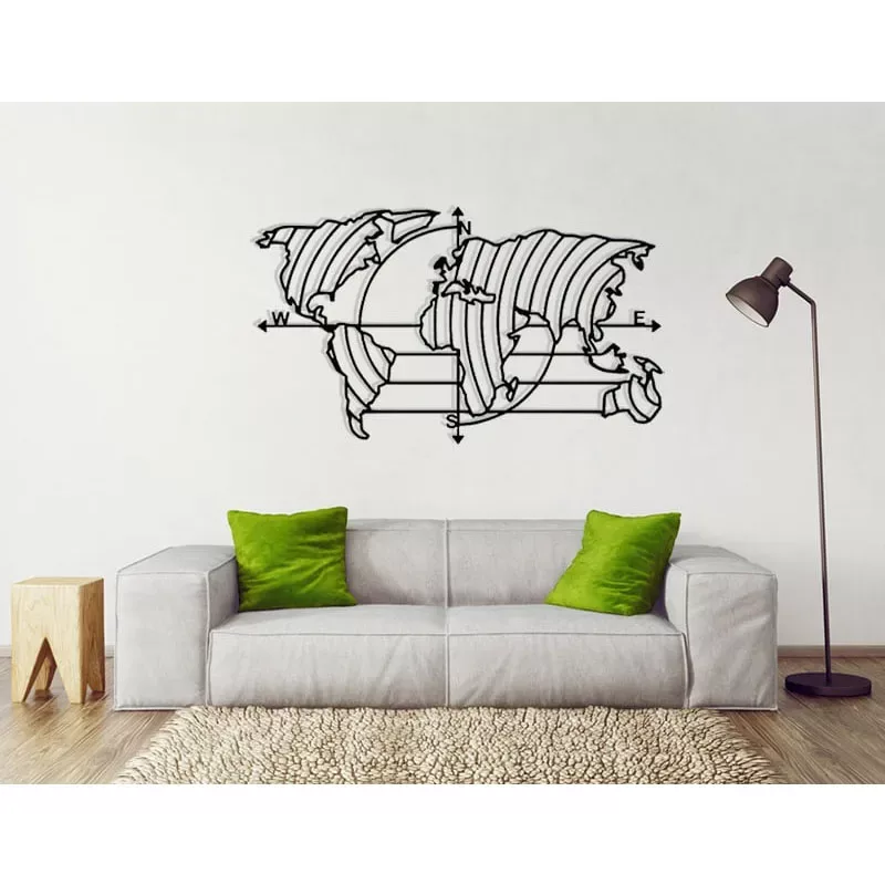 Metalowa mapa dekoracja ścienna metalowa