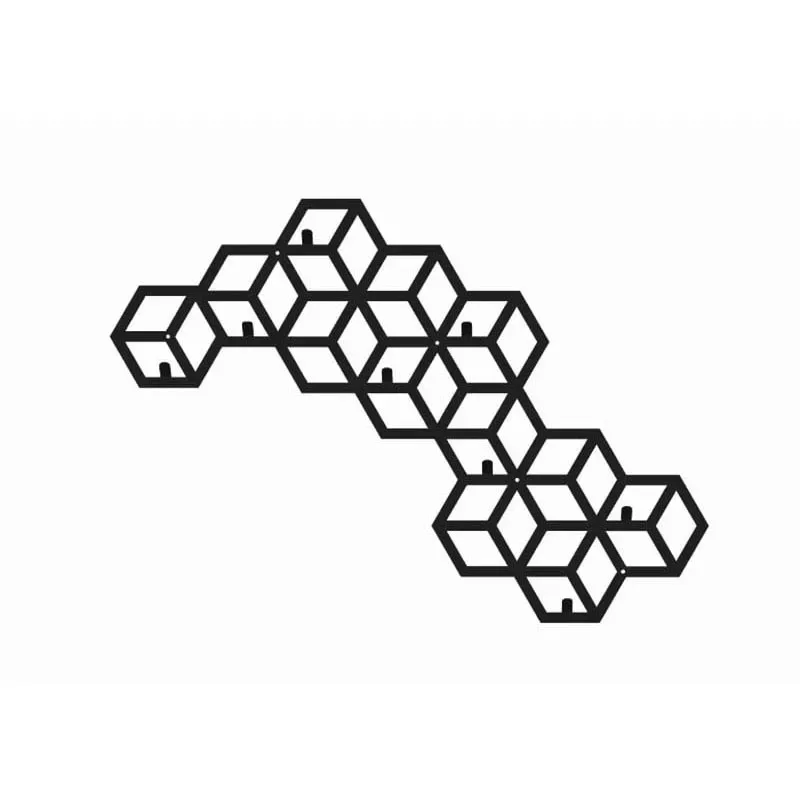 Metalowy wieszak geometryczny Skandynawski poziom