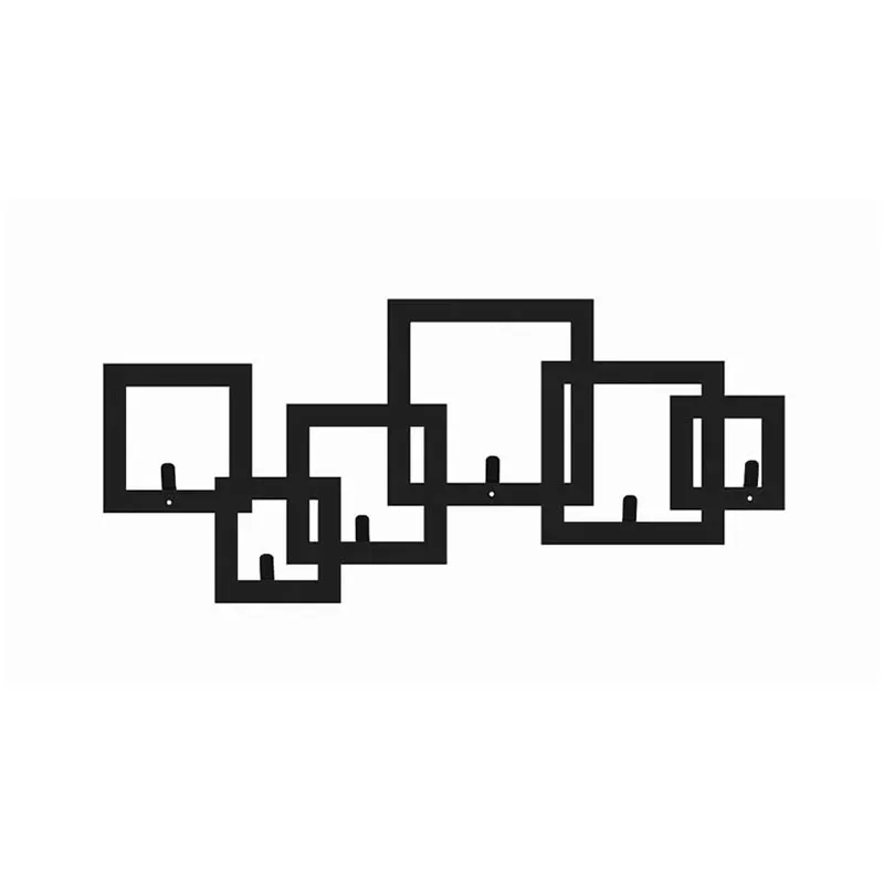 Metalowy wieszak ścienny Kwadraty