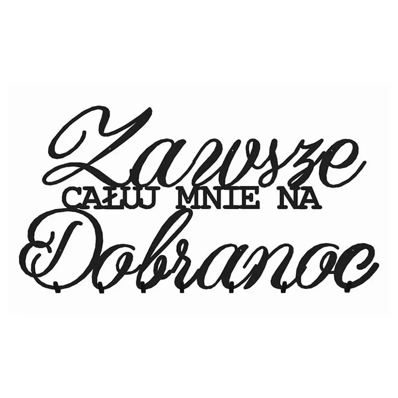 Wieszak do przedpokoju z napisem