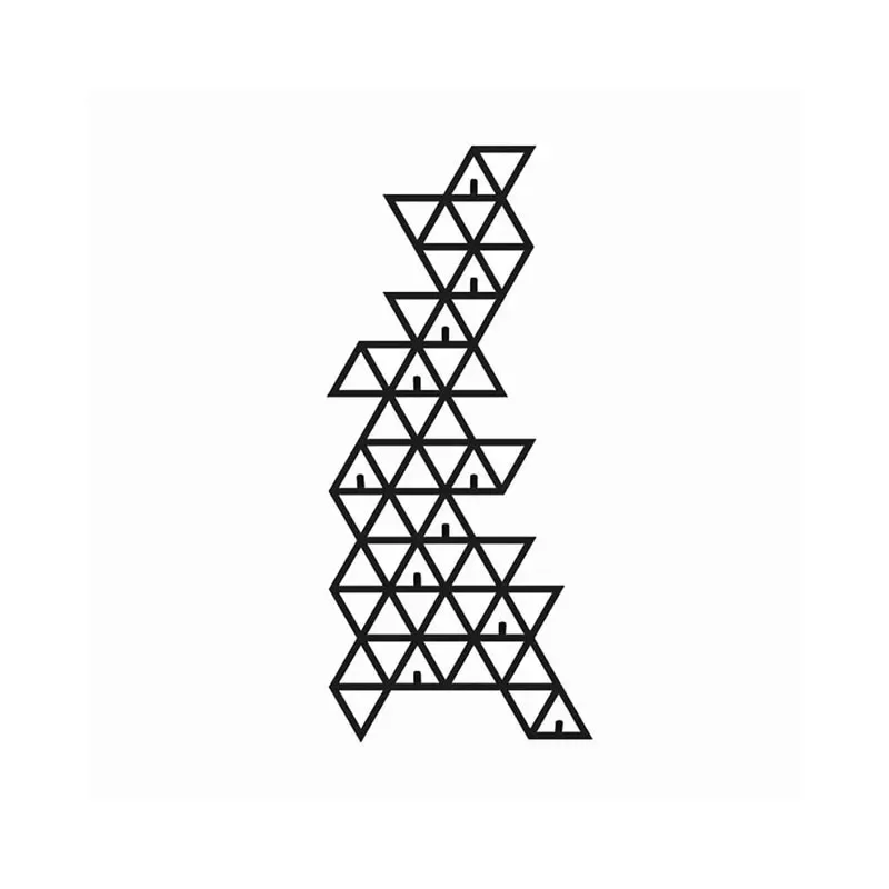 Wieszak na ścianę geometryczny Trójkąty