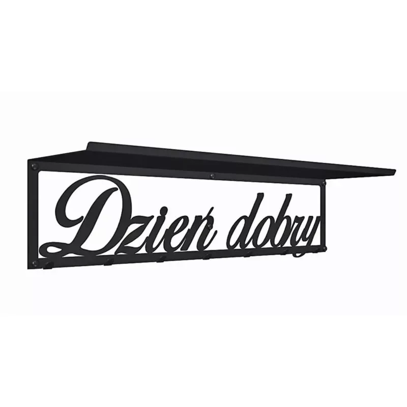 Wieszak na ubrania z półką Dzień dobry