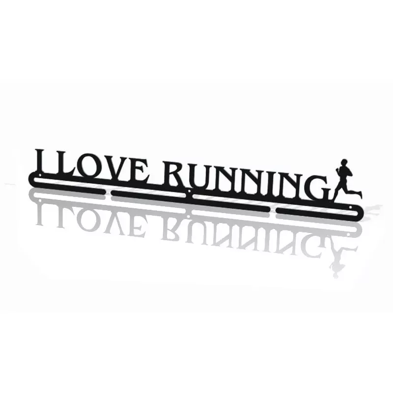 Metalowy wieszak na medale - I love running