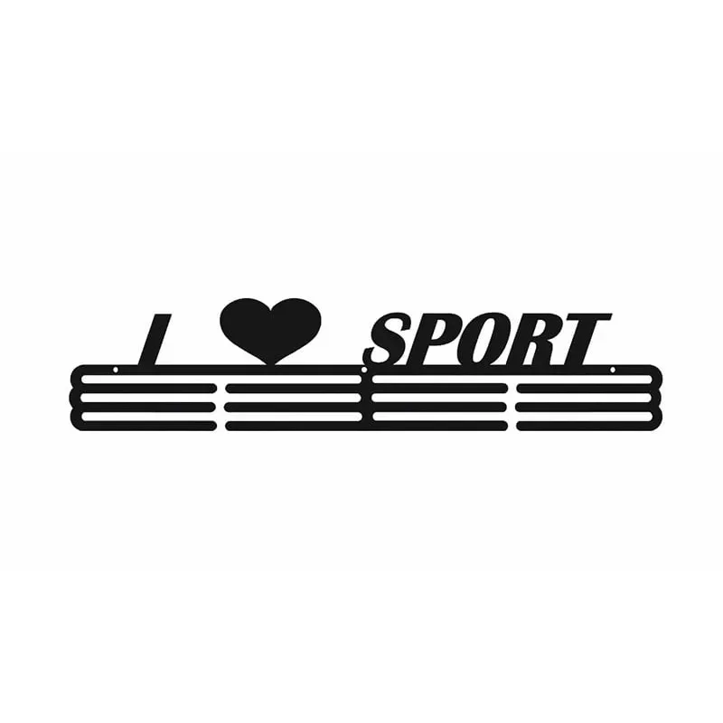 Metalowy wieszak na medale - I LOVE SPORT