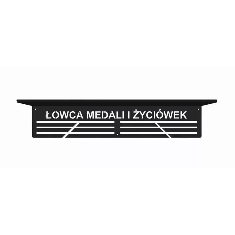 Metalowa półka na puchary - łowca medali i życiówek