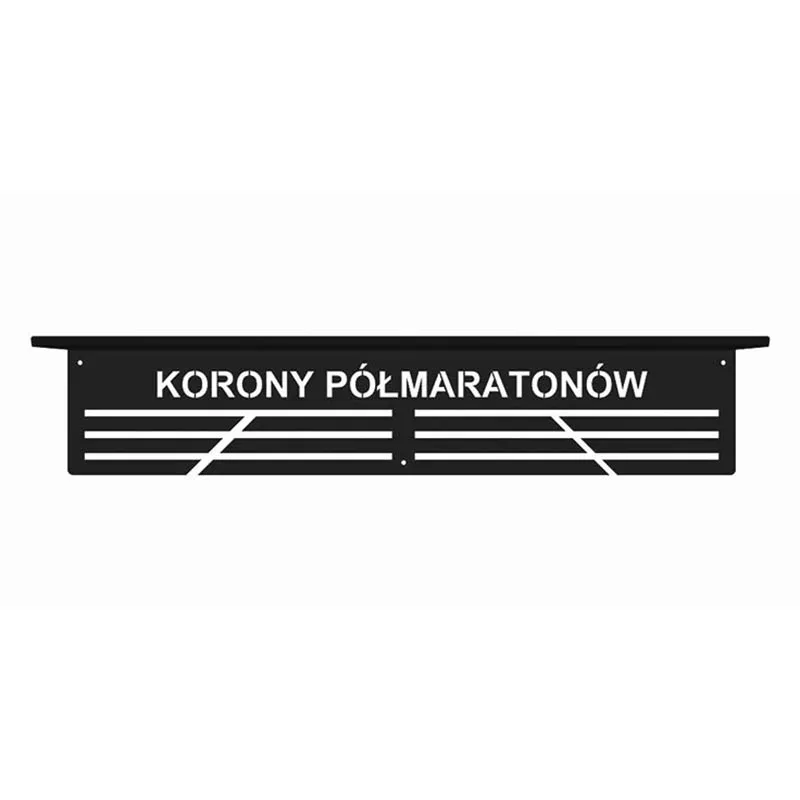 Metalowa półka na puchary - Korony półmaratonów