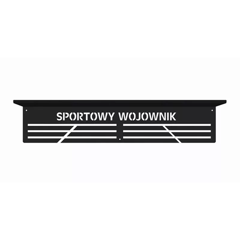 Metalowa półka na puchary - sportowy wojownik