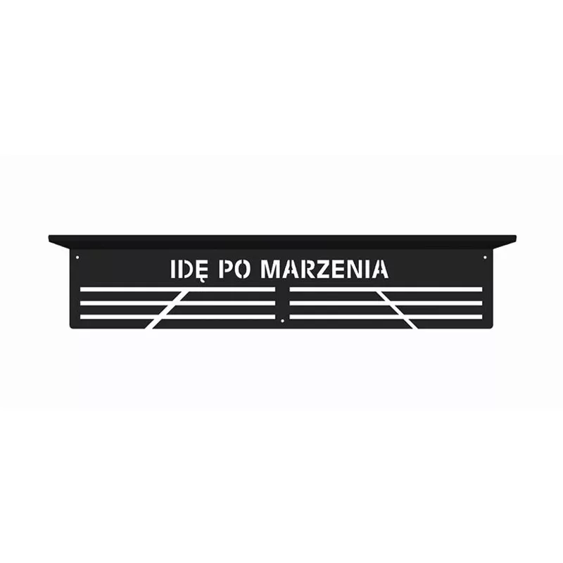 Metalowa półka na trofea - Idę po marzenia