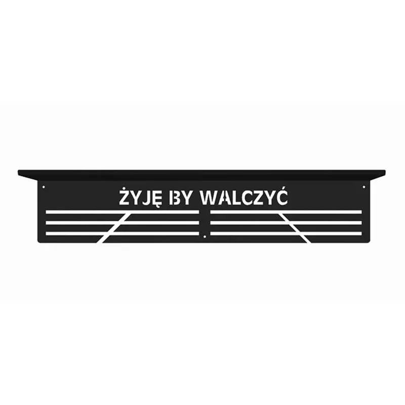 Metalowa półka na puchary - żyję by walczyć