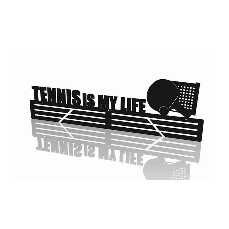 Metalowy wieszak na medale - Tennis is my life
