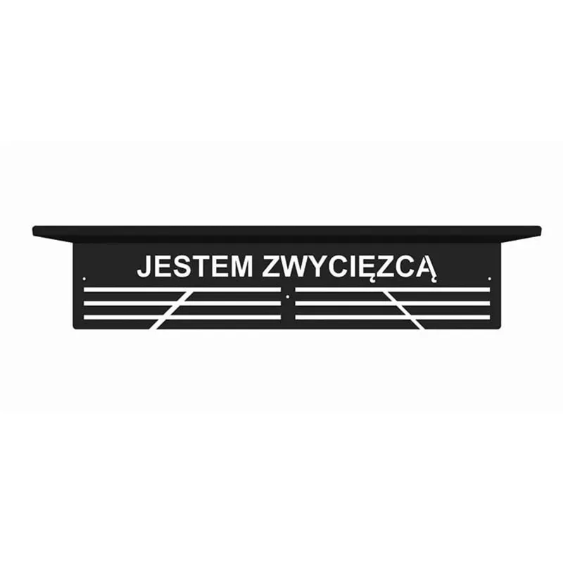 Metalowy wieszak z półką -Jestem zwycięzcą