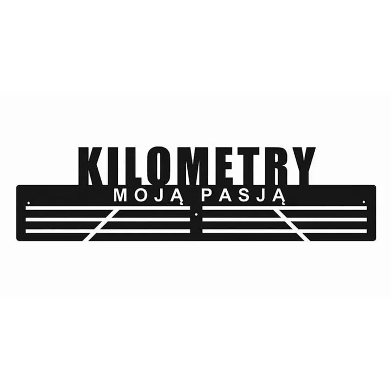 Metalowy wieszak na medale dla biegacza - Kilometry moją pasją