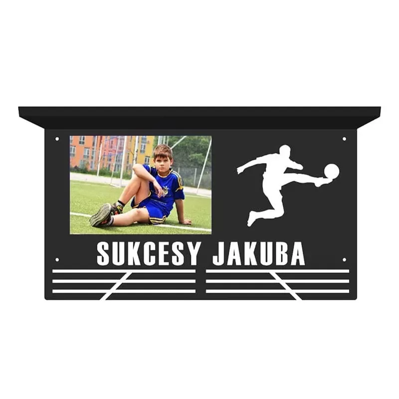 Wieszak na medale imienny z półką i ramką