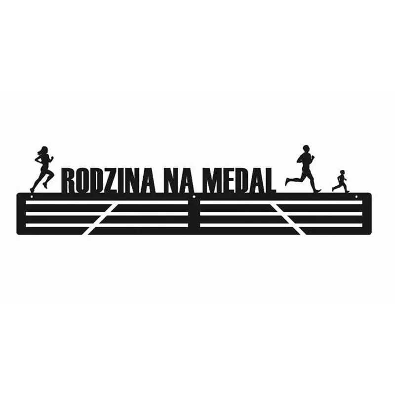 Metalowy wieszak na medale - Rodzina na medal