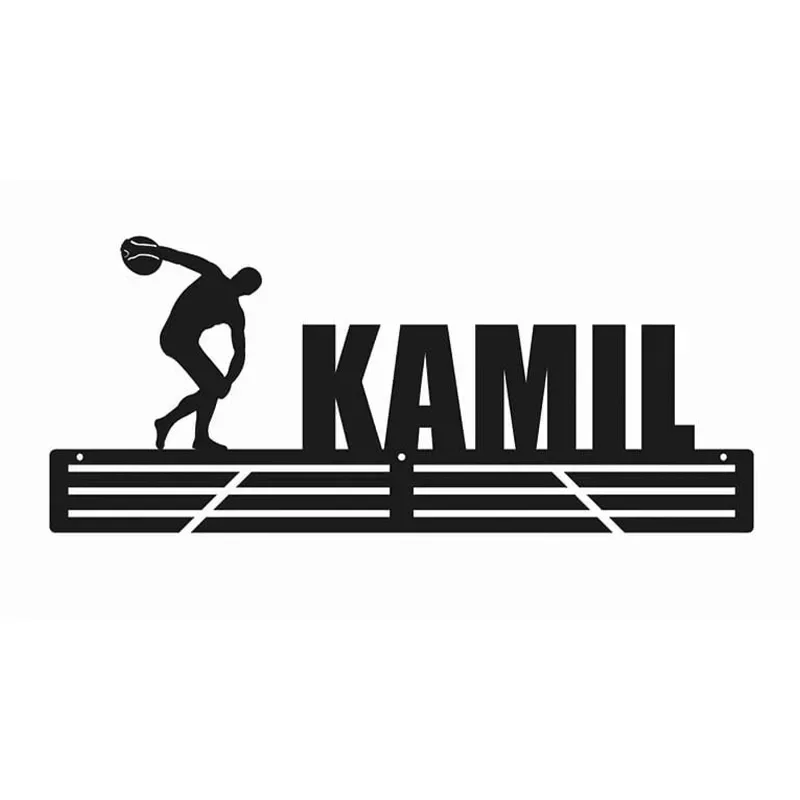 Metalowy wieszak na medale - Rzut dyskiem