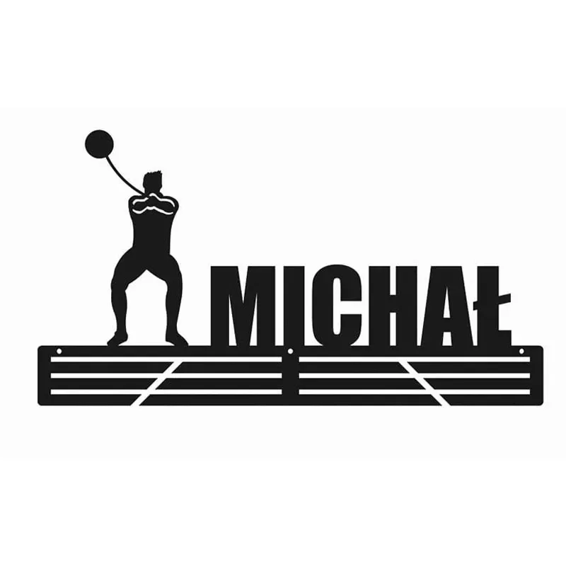 Metalowy wieszak na medale - Rzut młotem