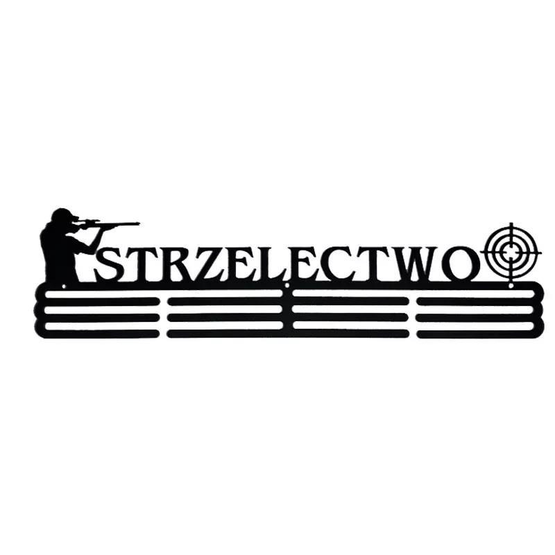 Metalowy wieszak na medale - Strzelectwo