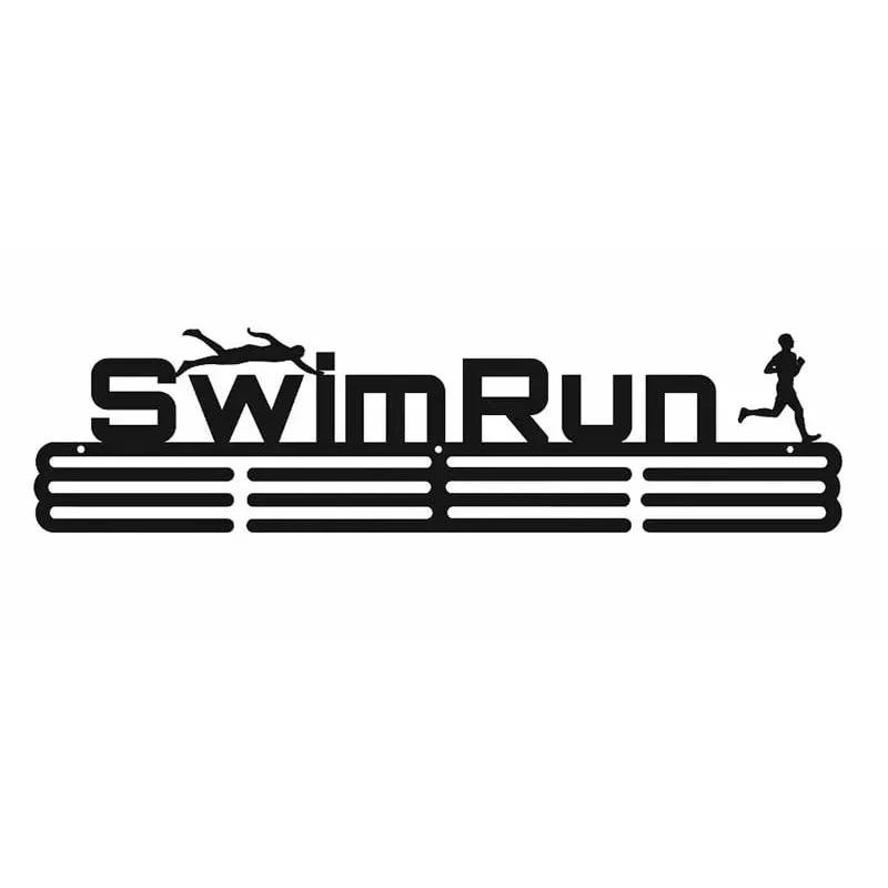 Metalowy wieszak na medale - Swim run