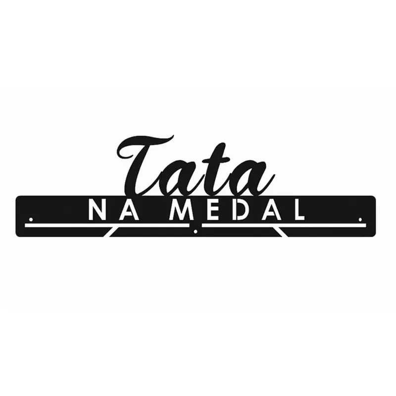 Metalowy wieszak na medale - Tata na medal