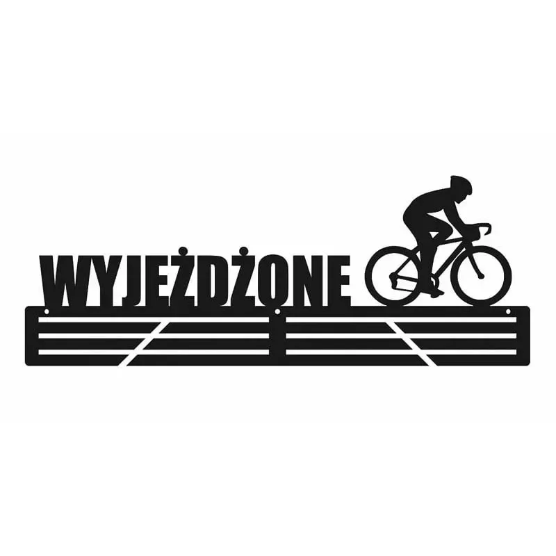 Metalowy wieszak na medale kolarski