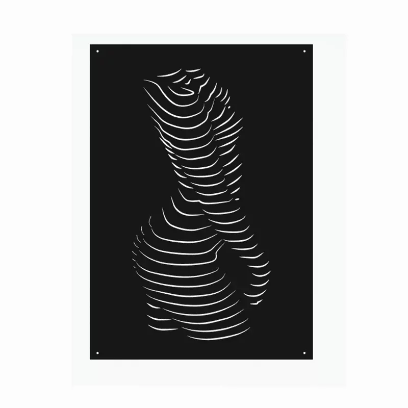 Metalowa dekoracja ścienna 3d women