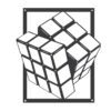 Kostka rubika obrazy ażurowy ścienny