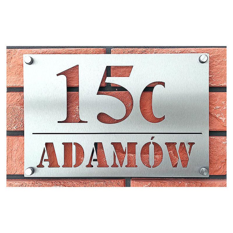 Tabliczka adresowa stal nierdzewna