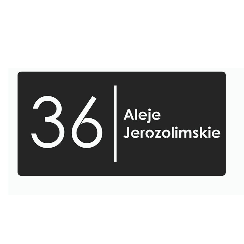 Metalowa tabliczka adresowa na dom